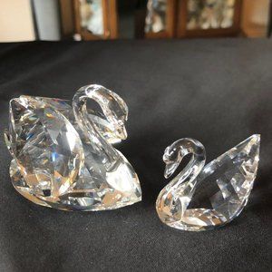 Swarovski Crystal Figurines Swan Set
